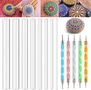 13 Pcs Mandala Art Dotting Tools, Rock Painting Kit Mandala Ball Stylus Dotting Tools Nail Art Pens Acrylic Rods for DIY Stone Drawing Polymer Clay Pottery Craft