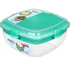 SISTEMA Salad and Sandwich TO GO Teal / clear