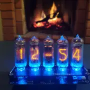 Nixie Clock IN-14 & IN-19 RGB Backlight Assembled *Alarm, USB power, 24h format*