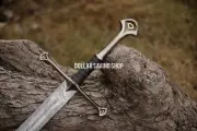 Custom Handmade Damascus Steel Blade Anduril / Narsil Sword of King Aragorn.