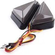Turn Signal Indicator 1 Pair DC Side Turn Light Triangle Signal Lamp Indicator Blinker DRL Flush Mount 0.96W 0.08A for Motorcycle 12V Amber Red