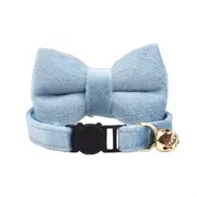 ANYWAGS Cat Collar Light Blue Bow Large with Safety Buckle, Bell, and Durable Strap Stylish and Comfortable Pet Accessory