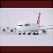 Replica 1/160 for Airbus A380 Scale Die-cast Aircraft Model with Bracket Scene Collection Display Ornament Hobby Toys Airplane Toy(Color: with Light)