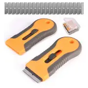 Razor Blade Scraper 2 Pcs Plastic Retractable Razor Scraper with 40 Pcs Steel...