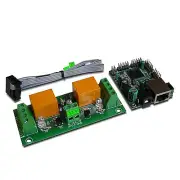 Ethernet 2 CH Relay Module, Board for Home Automation - SNMP, Web, IP, LAN