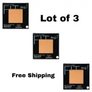Maybelline 330 Fit Me Matte + Poreless Pressed Powder Toffee Caramel 3-Pk New