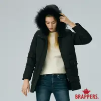 在飛比找momo購物網優惠-【BRAPPERS】女款 可拆帽中長版羽絨外套(黑)