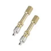 2pcs 5cm Brass Wheel Tire Car Extender Stem Inflation Stright Pole Auto Part