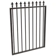 ProtectorAl 975 W x 1200mm H Satin Black Aluminium Spear Top Pool Gate