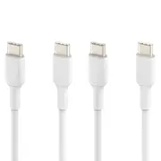 2PK Belkin USB-C to USB-C 1M Cable Data Sync Cord for Samsung S8/S9 LG HTC WHT