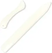 NILLOS Bone Folder, 2 PCS White Plastic Paper Creaser Scrapbooking Tool for C...