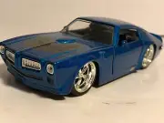 JADA BTM 1972 PONTIAC FIREBIRD BLUE 1:32 DIECAST CAR 5" PULL BACK NEW NO BOX