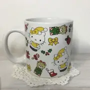 Extra Large Hello Kitty And Mimmy Christmas Holiday Coffee Mug Cocoa Cup Soup