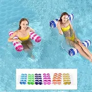 3 Pack Upgrated XL Water Pool Floats, 4-in-1 (Hammock, Saddle, Lounge Chair, Drifter) Multi-Purpose Water Pool Float, Non-Stick PVC Material