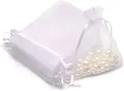 50PCS Small Mesh Bags Drawstring White Mesh Drawstring Bag Mini Net Bag