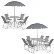 Outdoor Dining Set Furniture Steel and Textilene Table&Chair 6/8 Piece vidaXL