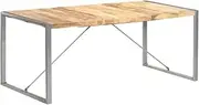 Dining Table Solid Wood Farmhouse Dinner, Kitchen Room Extendable Inch Set - Mango Wood 180x90x75 cm