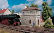 PIKO 1/87 scale ~ SIGNAL BOX 'BURGSTEIN' ~ HO plastic model kit #61822
