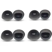 good 4 Pairs Silicone Ear Tips for Jabra Elite 10 Earbuds, 3 Size Soft Rubber Eartips Buds Wing Tips with Net Fit in Case Compatible with Jabra Elite