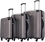 [sdneNest] Carry-on Suitcase Luggage Luggage Sets Hardshell 3s Lightweight Durable Suitcase Spinner Wheels with Lock Carry-on Suitcases Carry On Luggages, 20/24/28inch (3s 20/24/28inch)