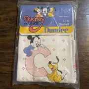 Vtg Dundee Disney Baby 1984 Mickey Minnie Mouse ABC Block Crib Blanket A1