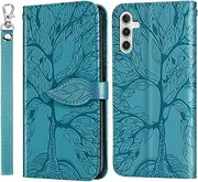 for Samsung Galaxy A15 5G Case PU Leather Folio Flip Cover with Card Slots, Magnetic Wallet Phone Case for Samsung Galaxy A15 5G - Blue