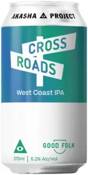 Akasha Brewing Company Crossroads IPA - Good Folk Brewing Collab 375ml