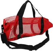 [LOORGVEL] Large Mesh Beach Tote for Women Versatile Bag for Beach Pool Travel Padded Shoulder Straps Compact Sturdy