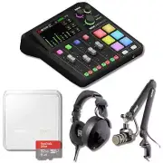 Rode RODECaster Duo with Rode Podmic Dynamic Podcast Microphone Bundle