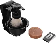 NOLITOY 1 Set Beard Shaping Tools Shaving Brush Bowl and Razor Holder for Effortless Home and Travel Shaving Experience