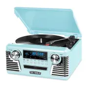 Victrola 50's Retro Bluetooth Record Player & Multimedia Center with Built-in...