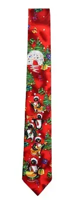 Men's Jerry Garcia Christmas Necktie Penguins