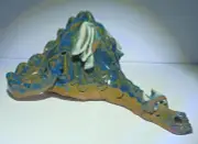 Handcrafted Dragon Fantasy Clay Sculpture Pottery Studio Art.Pen Holder Possibly