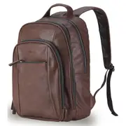 Tosca Vegan Leather Laptop Backpack - Chocolate