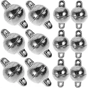 COHEALI 12 Pairs Magnetic Bracelet Jewelry Charm Necklace Choker Necklace Magnetic Chain Buckle Necklace Clasp Charm Clasp Interlocking Clasps Magnetic Clasps Silver Alloy