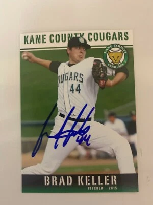 Brad Keller 2015 Signed Kane County Cougars Team Card