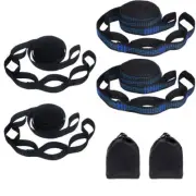 4 Pcs/Set Outdoor 5 Rings Swing Polyester Rope Camping Hammock Strap Reinforced