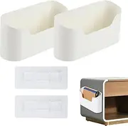 Wall Mounted Storage Box - Wall Storage Box - No Drilling Refrigerator Side Storage Box for Kitchen Cabinet Door Fridge Bathroom