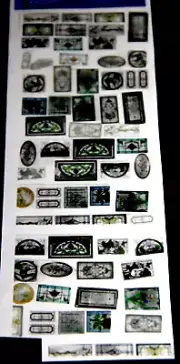 1/144 scale Frosted stained glass windows 66 pcs, Hand Made, Printed stickers