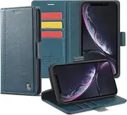 GoshukunTech for iPhone X Case,for iPhone Xs Wallet Case,Flip Leather Wallet Cover with Card Holder Cash Pocket Magnetic Closure[ Blue ]