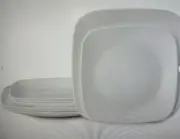 CORELLE LIVINGWARE BOUTIQUE VITRELLE " VIVID WHITE " 8 PC. DINNERWARE SET NIB