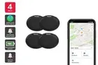 Kogan Smart Tag Tracker for Apple Find My (4 Pack), Black, Smart Tags, Phones,