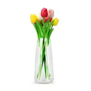 Clear Glass Vase Flower Vase for Home Decor Modern Decorative Vase for Center...