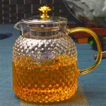 超大加厚玻璃茶水過濾茶壺304不鏽鋼內膽耐熱水壺蒸煮泡茶壺餐廳