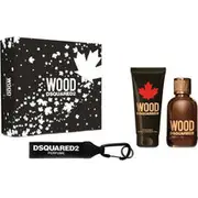 Dsquared2 Wood For Men Gift Set Edt 100 Ml, Shower Gel 100 Ml And Keychain