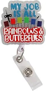 Cute Retractable Badge Holders | Cartoon Retractable Lanyard Clips - Colorful Badge Clamp, Keys Supplies for Interns, Teachers, Nurses, Doctors, Students