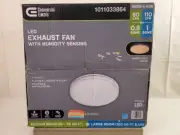 Commercial Electric -80 /110 CFM - LED Exhaust Fan w/Humidity Sensor - New!
