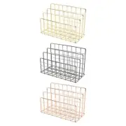 Desk Bookshelf Iron Binder File Folder Sorter for Library Shelves Magazines