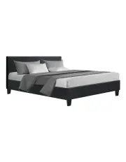 [Artiss] Fabric Neo Queen Bed Frame in Charcoal