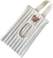 Stroller Tissue Bag - Cute Auto Back Seat Organizer Stroller Tissue Storage Bag | Travel Reusable Hangable Napkin Toilet Paper Towel Holder for Car Home Office Desk